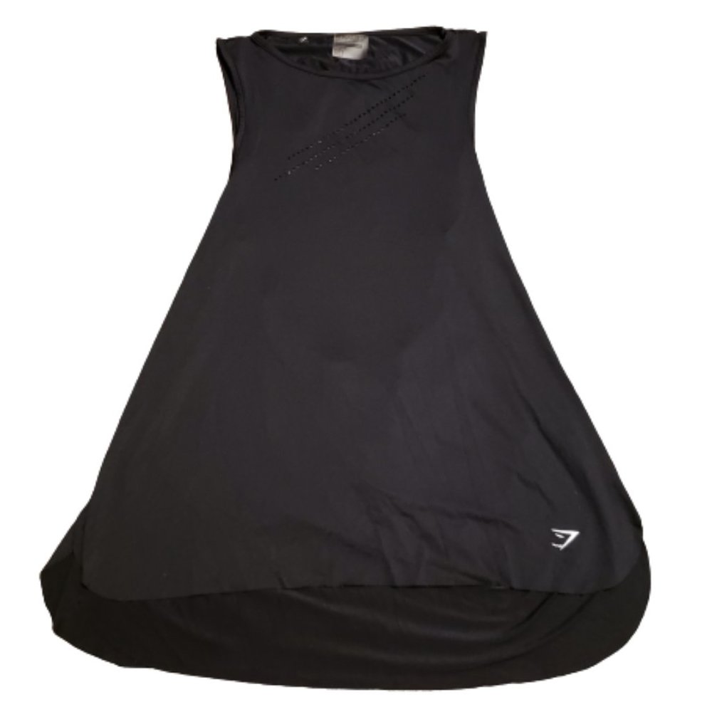 Gymshark Dry Tank Top Shirt Black | Women's Small S Athletic Workout Gym Running